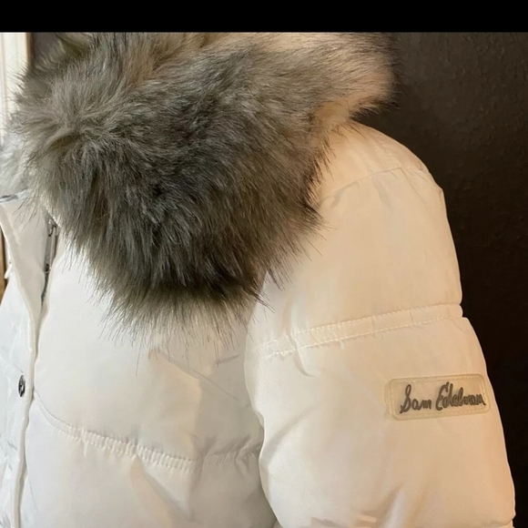 SAM EDELMAN Water Repellent Puffer Coat with zip off Faux Fur Collar - Picture 12 of 12
